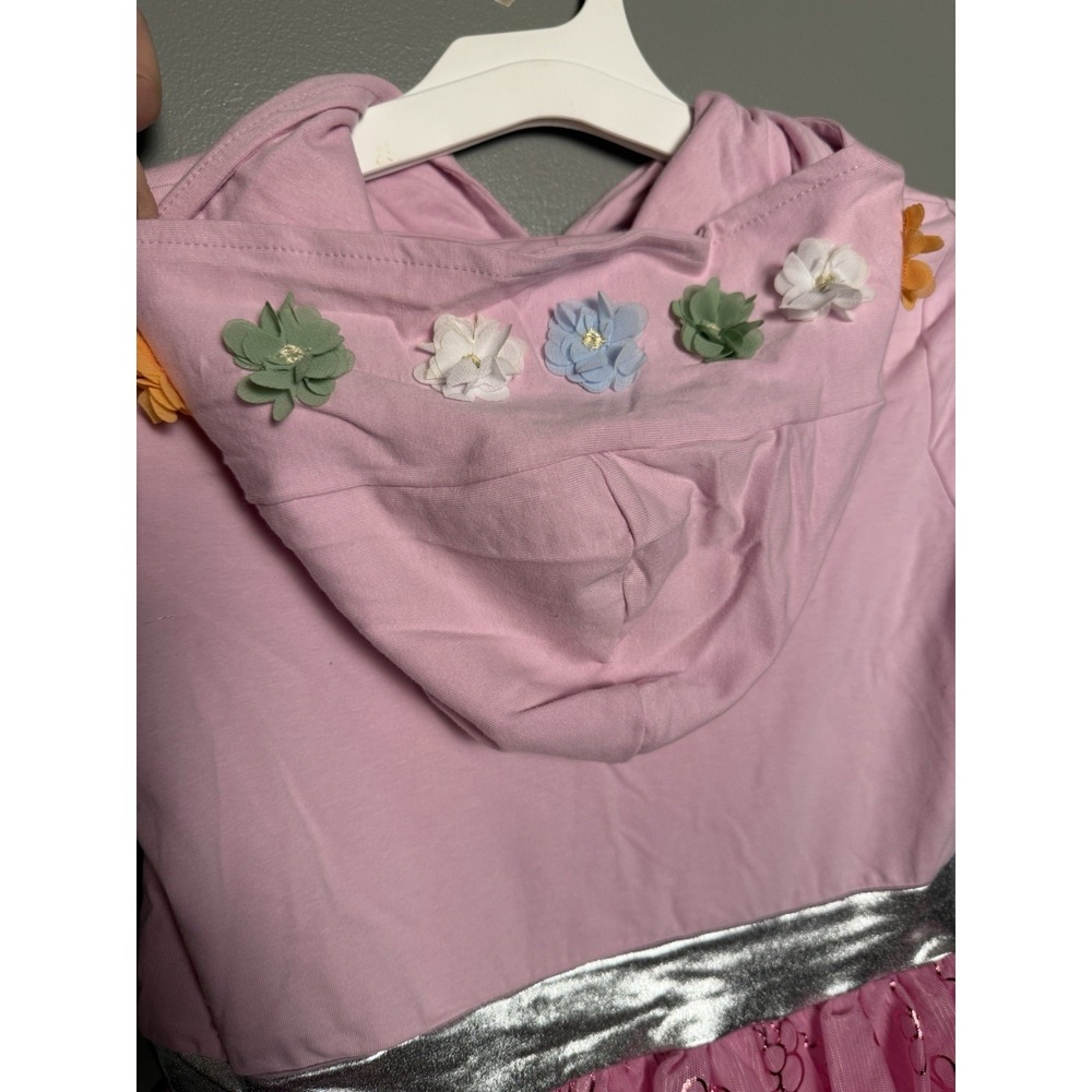Bluey Character Girls Dress Pink Taffeta Tutu Hoodie Sz L (10/12) - Picture 3 of 5